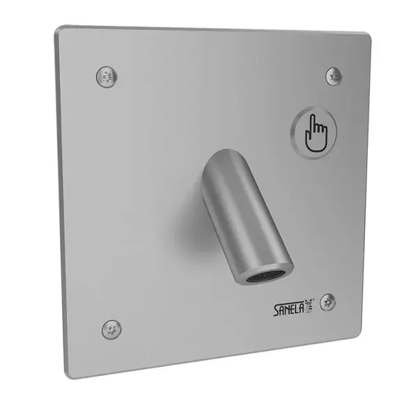 Sanela Senzorové baterie - Piezo nerezová umyvadlová baterie, antivandal, napájení z baterie SLU 44PB