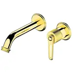 Sapho Baterie - Umyvadlová baterie pod omítku, 2-otvorová instalace, s tělesem, zlatá BB018/17