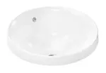 Hansgrohe Xuniva S - Umývadielko, priemer 40 cm, s prepadom, bez otvoru na batériu, biela 60155450
