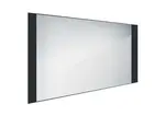 Nimco Zrcadla - Zrcadlo s LED osvětlením, 120x65 cm, hliník/černá ZPC 41006-90