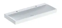Geberit ONE - Dvojumývadlo, 120x48x14 cm, bez prepadu, 2 otvory na batérie, KeraTect, biela 505.022.01.5
