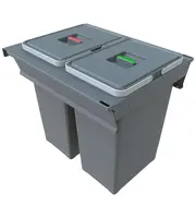 Elletipi Square 2.0 - Vstavaný odpadkový kôš, delený, 48 l PA3 INC5045B