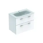 Geberit Selnova Square - Umývadlová skrinka 64x79x48 cm, s umývadlom, 2 zásuvky, lesklá biela 501.240.00.1