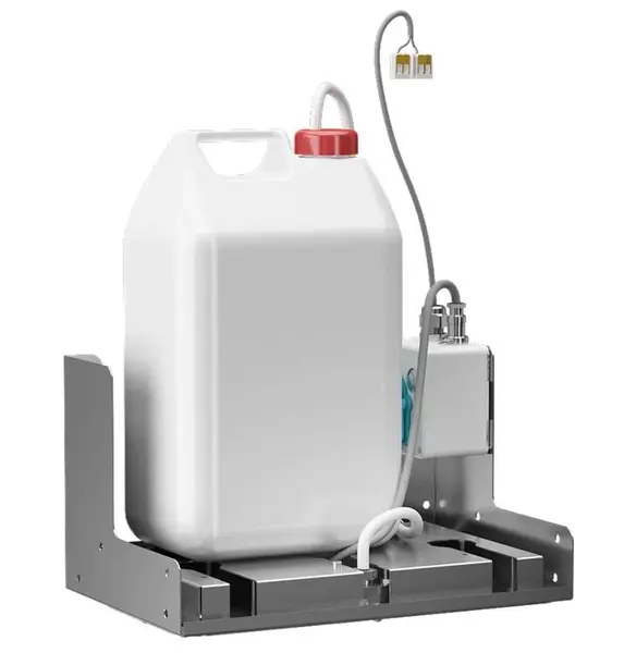 Sanela Doplnky z nehrdzavejúcej ocele - Nástenný dávkovač mydla na umiestnenie za zrkadlo, nerezový SLZN 84A