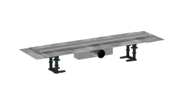 Hansgrohe RainDrain Compact - Sprchový žlab 70 cm, s roštem, kartáčovaná nerezová ocel 56176800