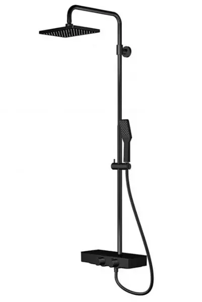 Steinberg 390 - Sprchový set s termostatem, 26x19 cm, matná černá 390 2700 S