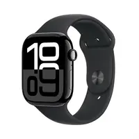 Apple Watch Series 10 GPS 42mm Jet Black Aluminium / Black Sport Band - M/L