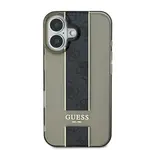 Zadní kryt Guess IML Middle 4G Stripe pro Apple iPhone 16, černá