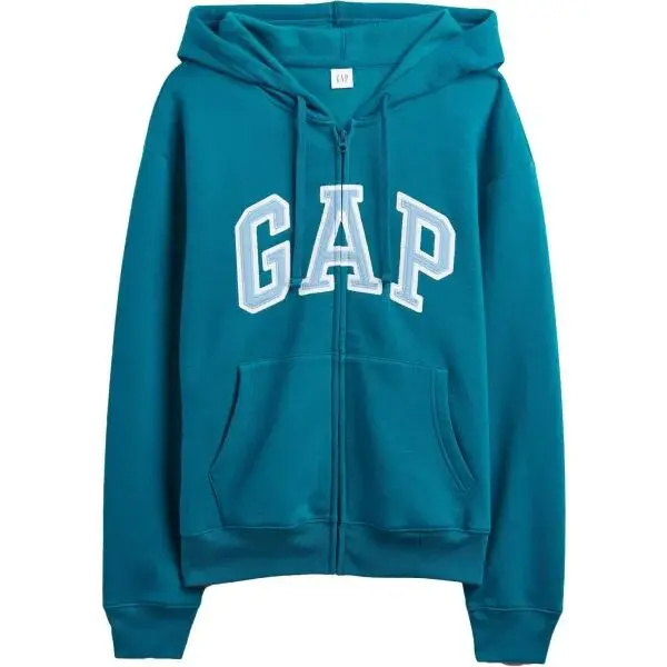 GAP V-GAP HERITAGE FZ HD Dámská mikina, tyrkysová, velikost