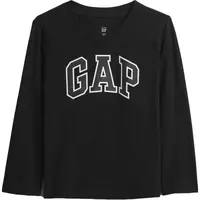 GAP V-FRCH LS LOGO TEE Dětské tričko, černá, velikost 3Y
