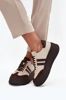 Kožené dámske tenisky na platforme Zazoo