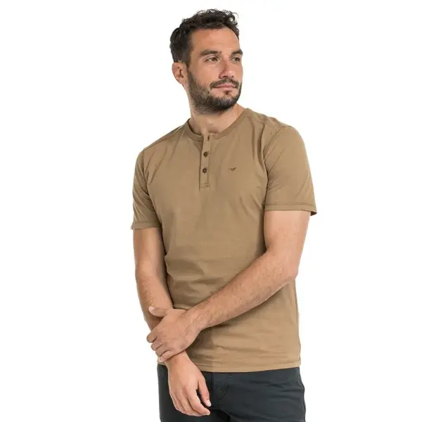 Bushman Pánske henley tričko Wray II, camel XL
