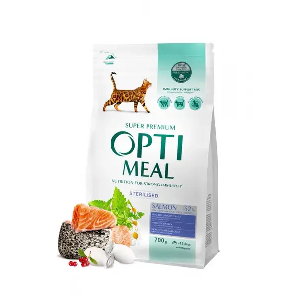 OPTIMEAL™ Superpremium pre kastrované mačky s lososem 700g (8155)
