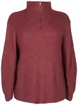 Zizzi Sveter 'Fllola'  červená melírovaná