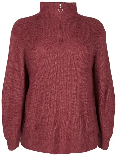 Zizzi Sveter 'Fllola'  červená melírovaná