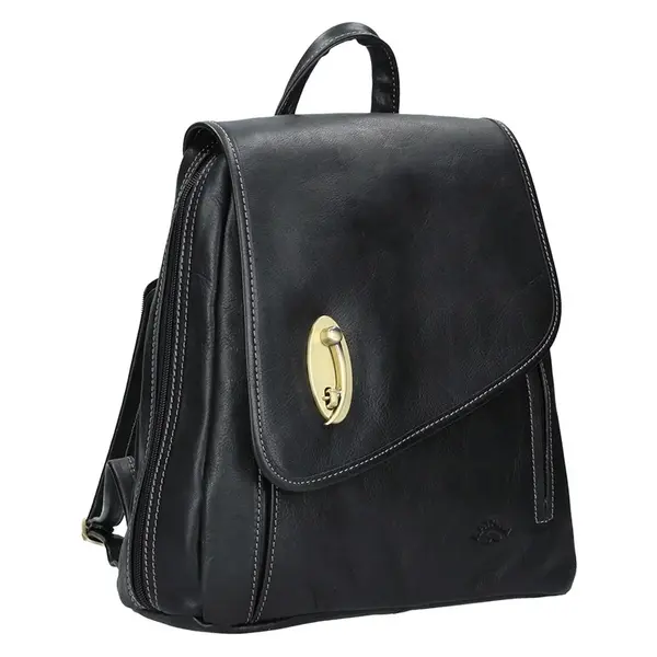 Elegantný dámsky kožený batoh Katana Nora- čierna