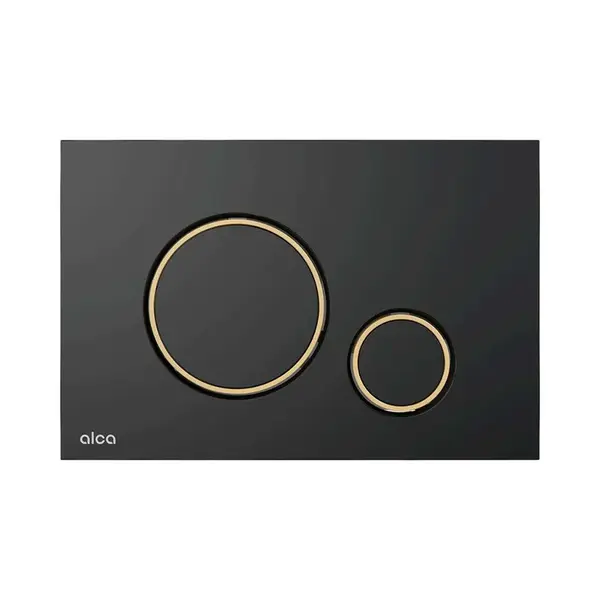 Alcadrain Thin - Ovládání splachování, matná černá/zlatá M778-5