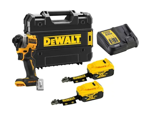 DeWALT Nářadí - 18V AKU rázový utahovák, 2x aku 5,0 Ah LANYARD READY, nabíječka DCF850P2LRT