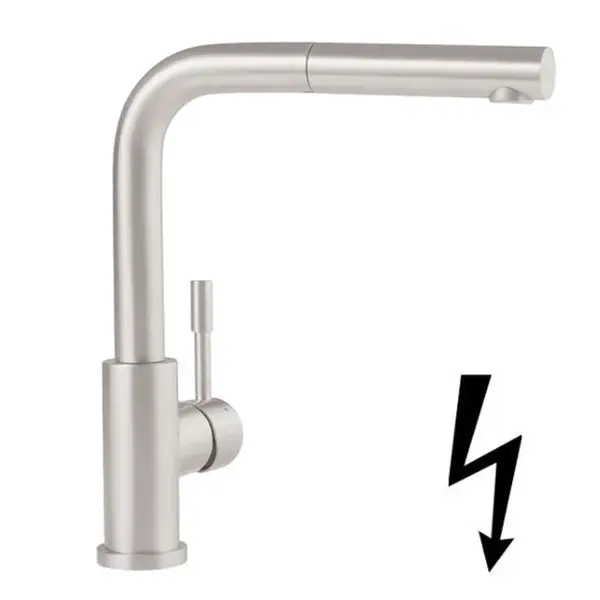 Villeroy & Boch Steel Shower - Dřezová baterie s výsuvnou koncovkou, nerez 969711LC