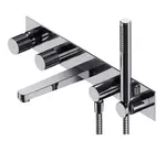 OMNIRES Contour - Vanová baterie pod omítku, 5-otvorová instalace, s tělesem, s příslušenstvím, chrom CT8037/1CR