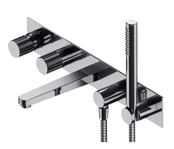 OMNIRES Contour - Vanová baterie pod omítku, 5-otvorová instalace, s tělesem, s příslušenstvím, chrom CT8037/1CR