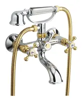 Sapho Reitano Rubinetteria Antea - Vanová baterie s příslušenstvím, chrom/zlato 3012