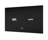 Sanela Nerezová WC - Elektronické dotykové ovládání pro splachování WC, do montážního rámu SLR 21, černé sklo/bílá SLW 30E