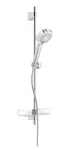 Hansa Basicjet - Set sprchové hlavice, 3 proudy, hadice a tyče s poličkou, chrom 44770131