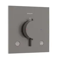 Hansgrohe Ecostat Comfort E - Termostatická baterie pod omítku, pro 2 spotřebiče, kartáčovaný černý chrom 33716340