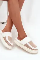 Dámske papuče s hrubou podrážkou a kožúškom Vinceza