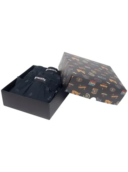 Meatfly pánské trenýrky Agostino Black Sanchez Gift Pack | Černá | Velikost M