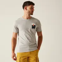 Pánské bavlněné tričko regatta cline ix světle šedá m