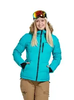 Meatfly dámská SNB & SKI bunda Bonie Turquoise | Modrá | Velikost XL