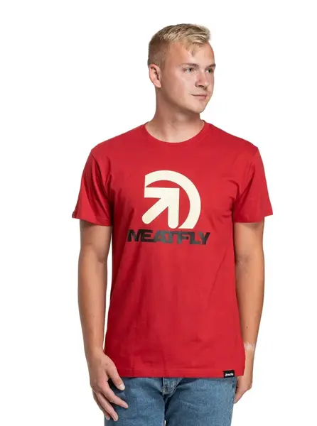 Meatfly pánské tričko Dais Dark Red | Červená | Velikost S | 100% bavlna