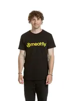 Meatfly pánské tričko Joe Black / Lime | Černá | Velikost XS | 100% bavlna