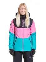 Meatfly dámská SNB & SKI bunda Kirsten Hot Pink/Turquoise | Růžová | Velikost S