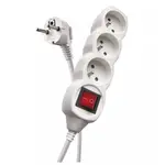 Přívod prodlužovací, 3m / 250V, 3 zásuvky s vypínačem