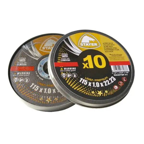 Kotouč řezný na kov PREMIUM T41, Ø 125 x 1 x 22,23 mm, 10 ks, STAYER