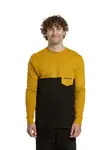 Meatfly pánské tričko s dlouhým rukávem Harvey Mustard / Black | Černá | Velikost XXXL | 100% bavlna