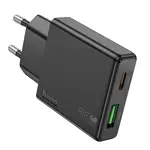 Hoco Slim nabíječka N38 USB A + USB C, QC3.0, PD, 3A, 20W, černá