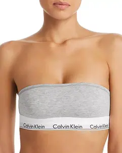 Calvin Klein Podprsenka Bandeau Grey , XS, šedá
