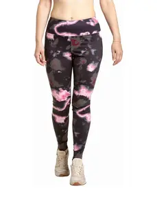 Meatfly dámské legíny Arabel Storm Camo Pink | Černá | Velikost S