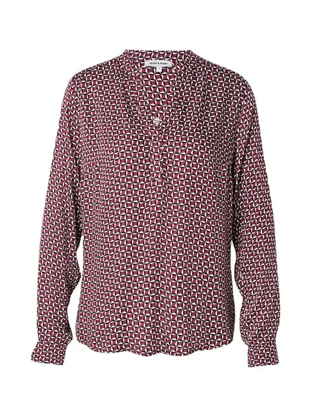 MORE & MORE Blúzka  vínovo červená / čierna / biela