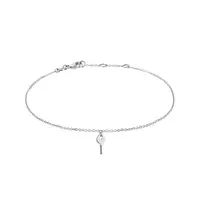 Náramek s klíčkem z bílého zlata KLENOTA