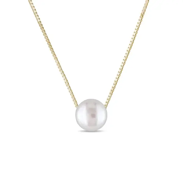 Náhrdelník ve zlatě se sladkovodní perlou KLENOTA