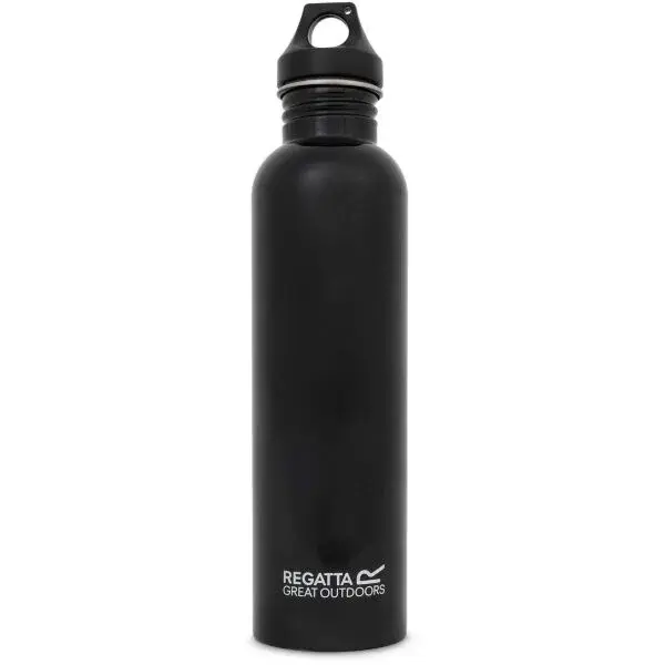 REGATTA OUTDOORS STAINLESS STEEL BOTTLE 1L Nerezová láhev, černá, velikost
