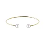 Perlový náramok typu cuff zo žltého zlata KLENOTA