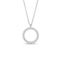 Briliantový náhrdelník v bílém 14k zlatě KLENOTA