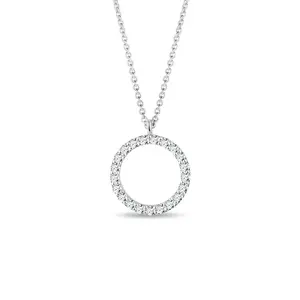 Briliantový náhrdelník v bílém 14k zlatě KLENOTA