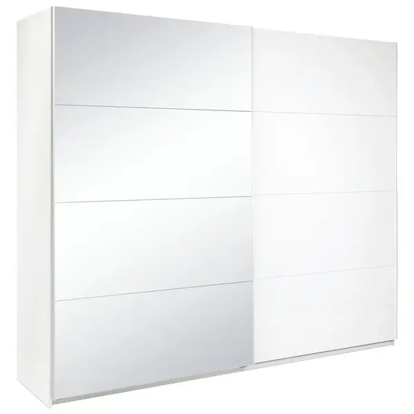 MID.YOU ŠATNÍ SKŘÍŇ S POSUVNÝMI DVEŘM, bílá, 250/210/62 cm